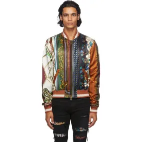 AMIRI Multicolor Scarf Patchwork Bomber Jacket