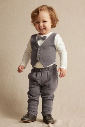 Baby gray knitted dress trousers