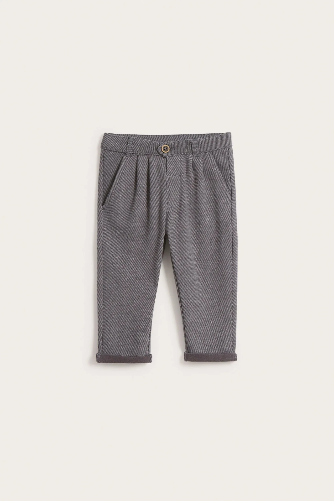 Baby gray knitted dress trousers