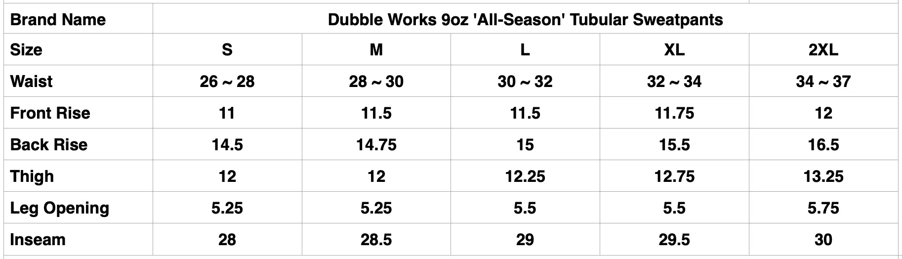 Dubble Works 9oz 'All-Season' Tubular Sweatpants (Tea Green)
