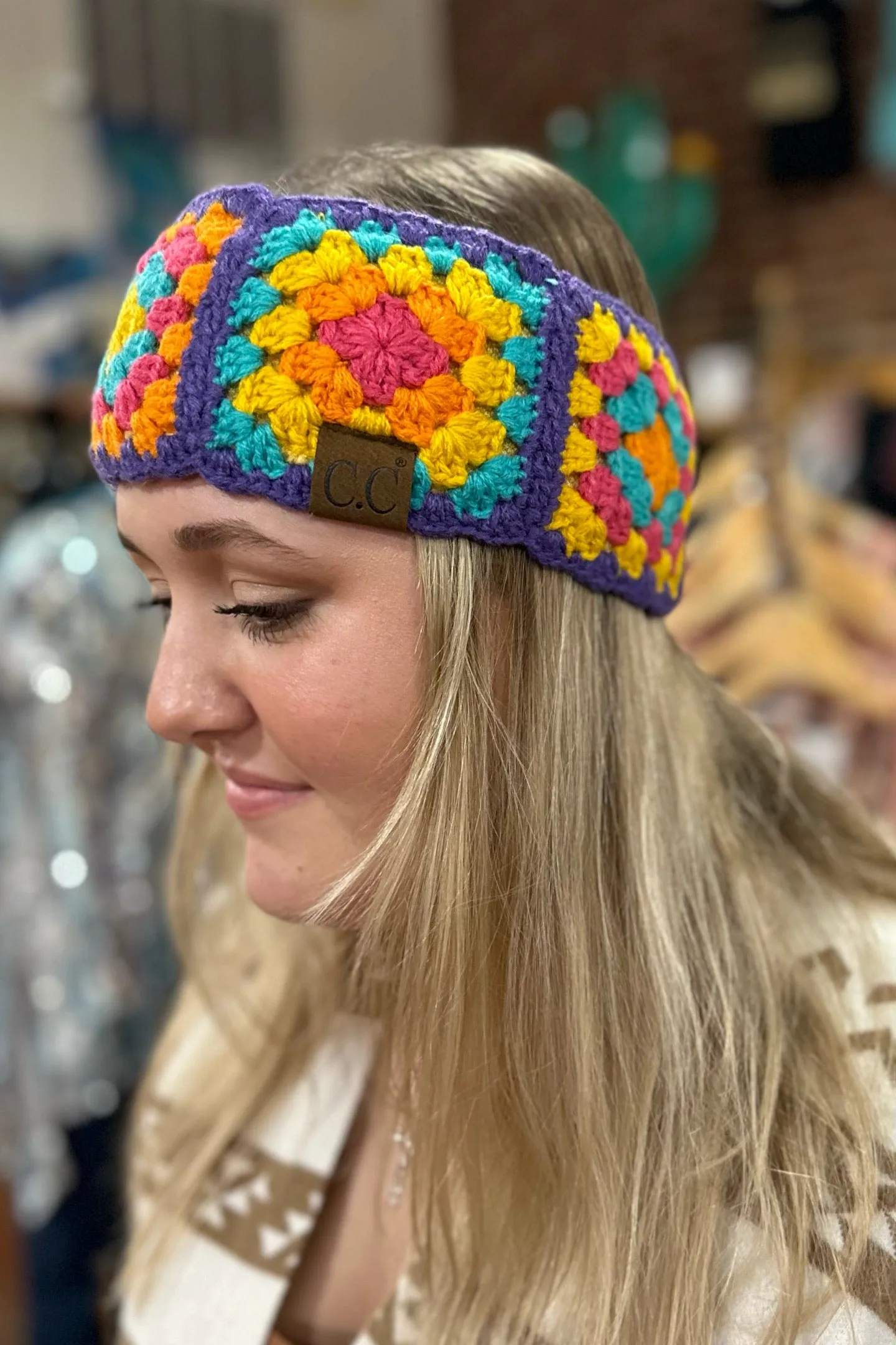 Fuzzy Lined Crochet Head Wrap By C.C Beanie