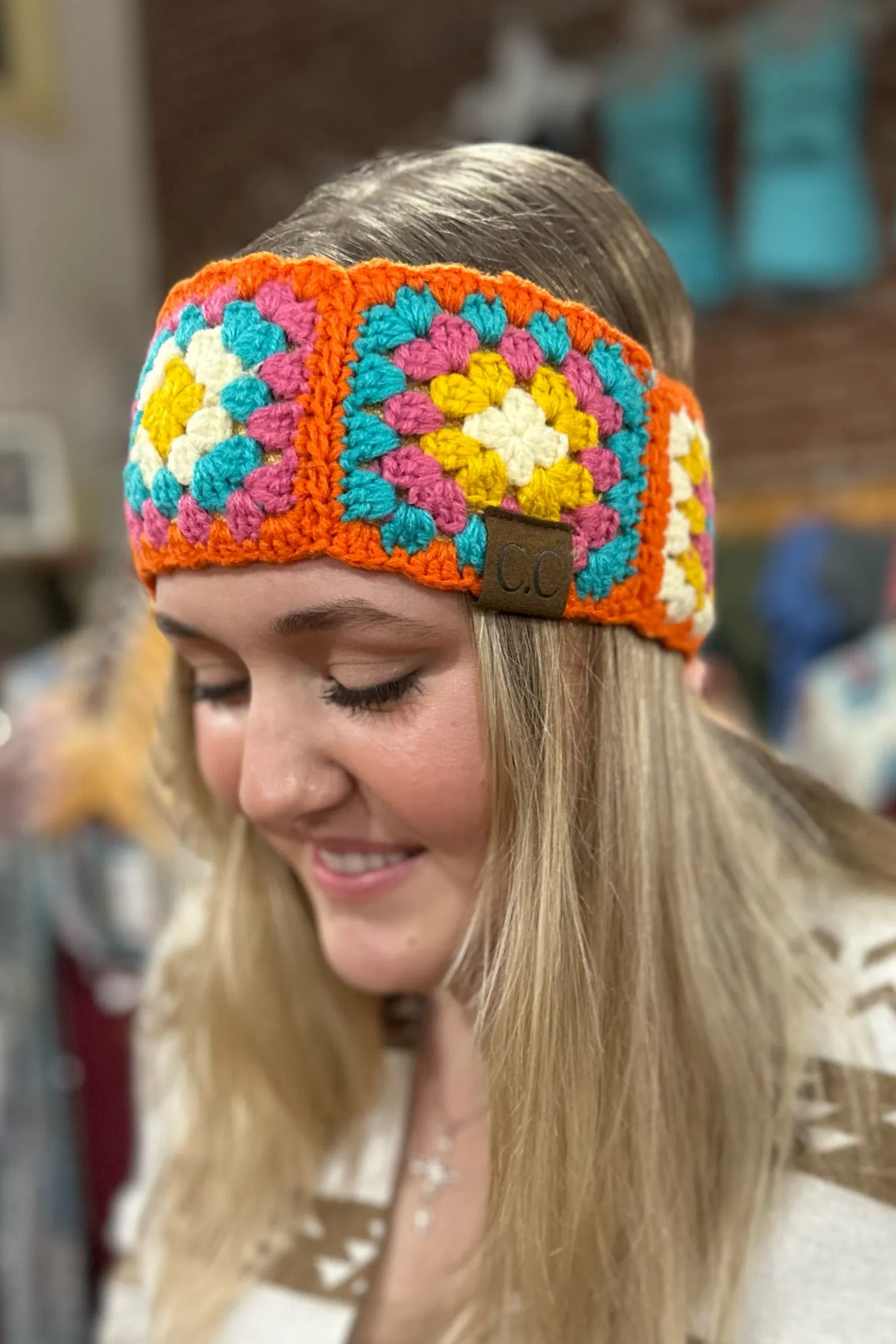 Fuzzy Lined Crochet Head Wrap By C.C Beanie