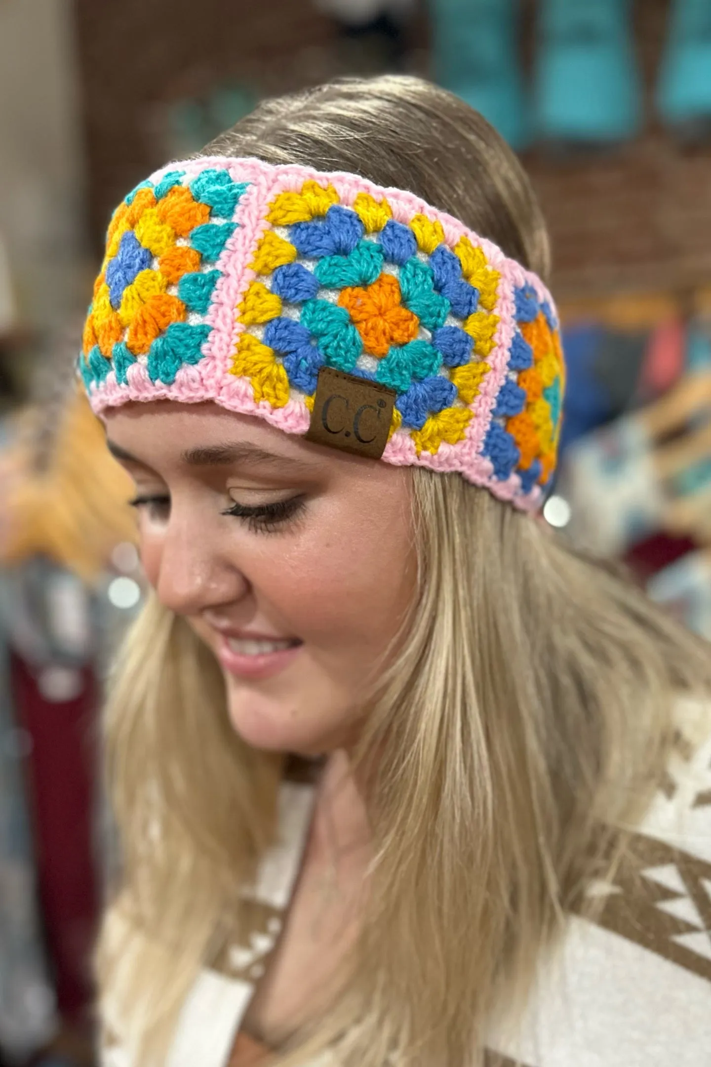 Fuzzy Lined Crochet Head Wrap By C.C Beanie