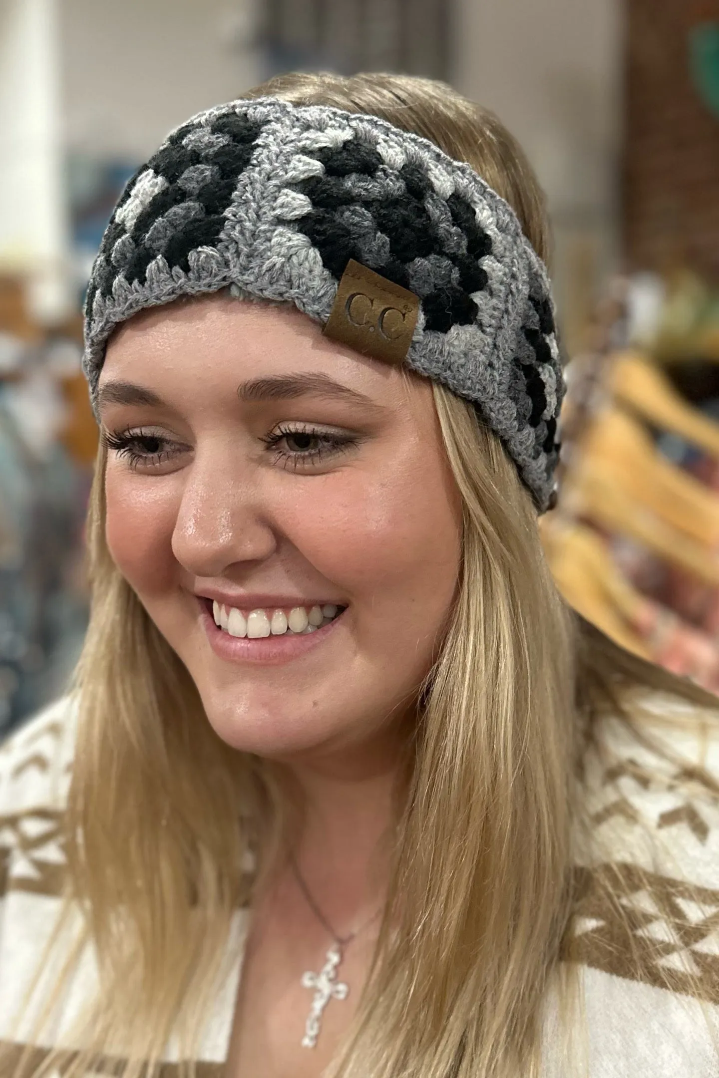 Fuzzy Lined Crochet Head Wrap By C.C Beanie