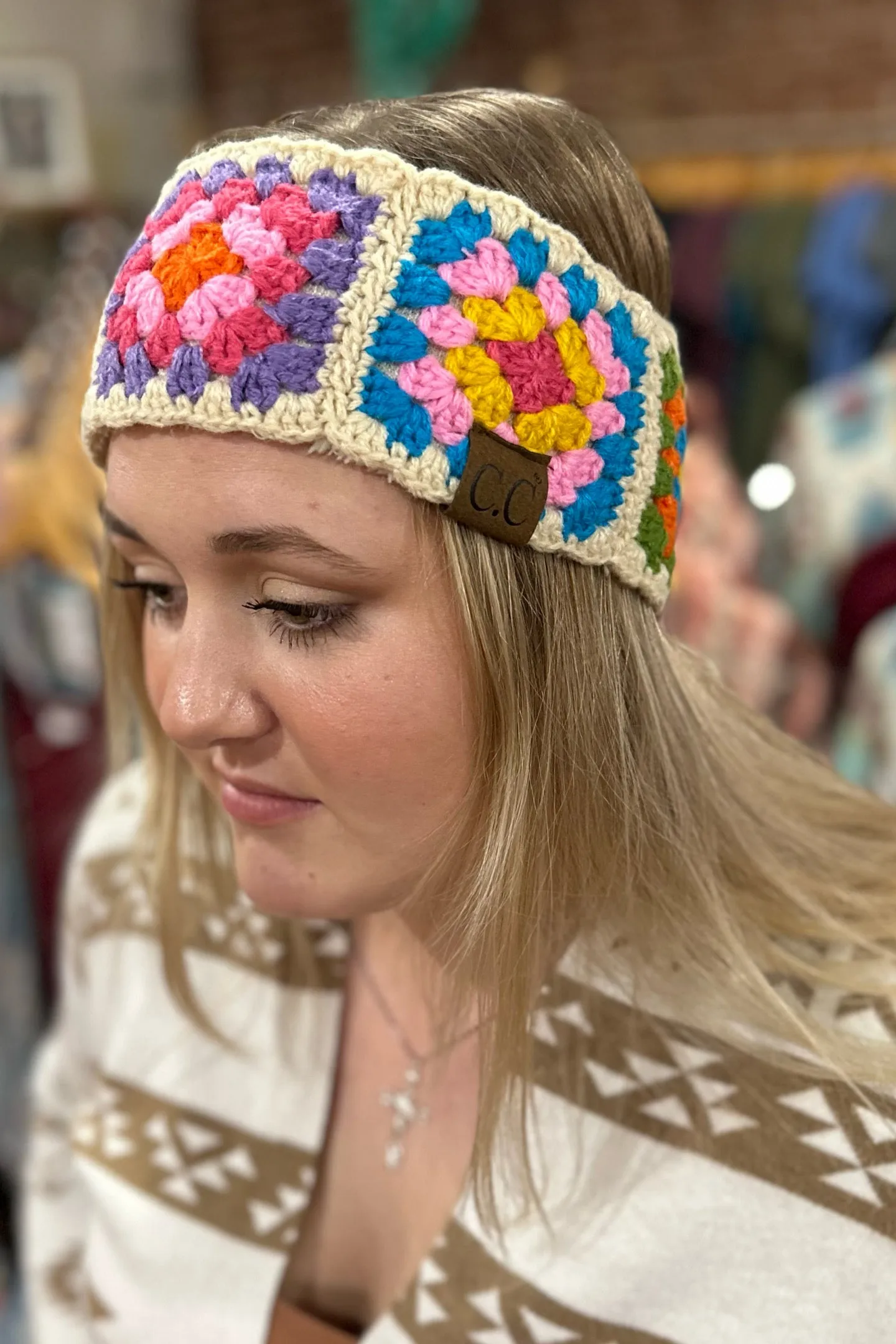 Fuzzy Lined Crochet Head Wrap By C.C Beanie