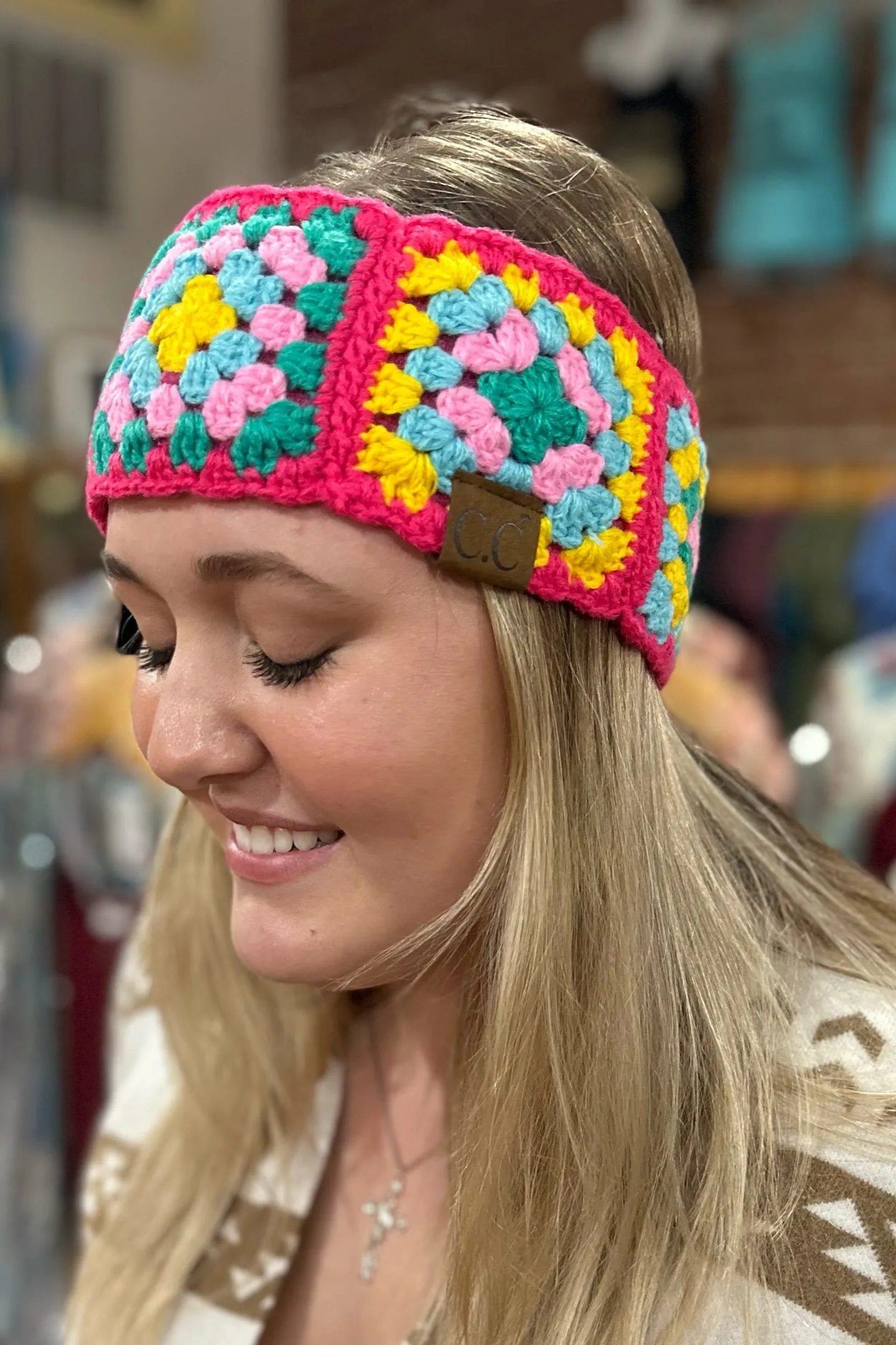 Fuzzy Lined Crochet Head Wrap By C.C Beanie