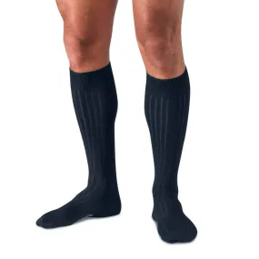 Navy Merino Wool Over the Calf Dress Socks