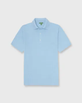 Rally Polo Sweater in Light Blue Cotton