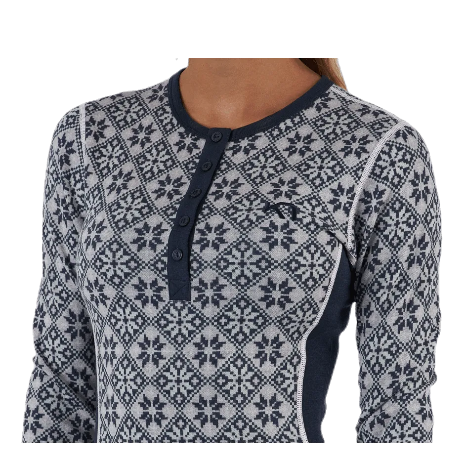 Rose Long Sleeve Shirt Blue