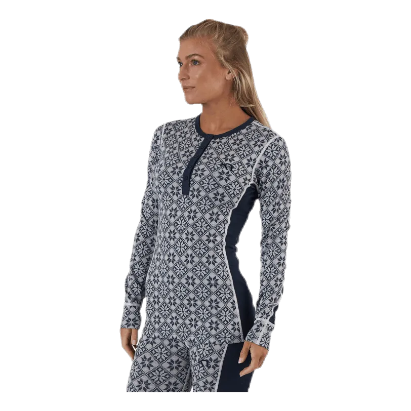 Rose Long Sleeve Shirt Blue