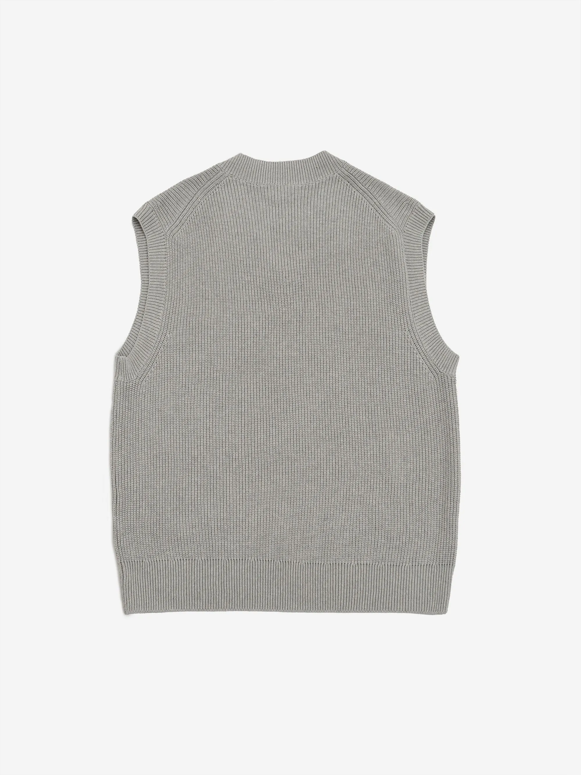 Studio Nicholson Coe 5G Knitted Vest - Grey Marl